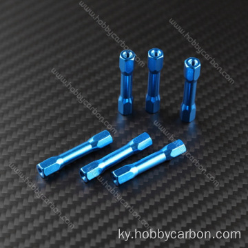 M3x6.3x15mm тегерек алюминий кызгылт көк кадам стандалы